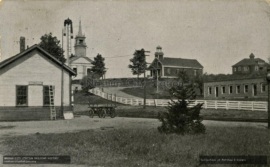 Postcard: Public Buildings and Creamery, East Andover, New Hampshire